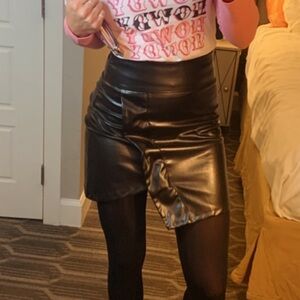 Faux Leather Mini Skirt